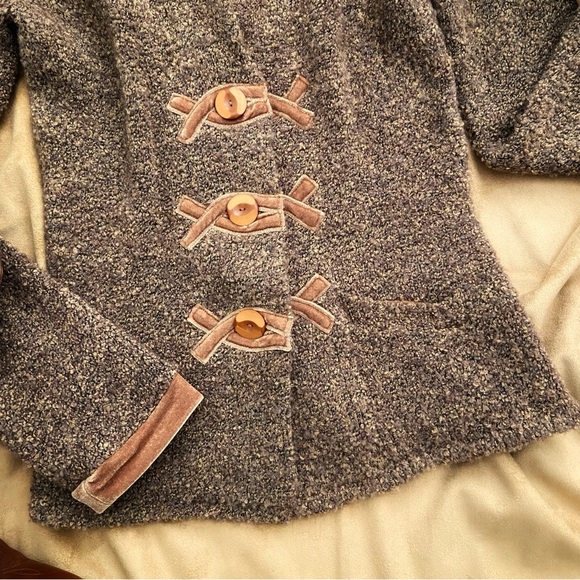 HWR (Anthropologie) Sweater Jacket Velvet Details - Picture 5 of 13